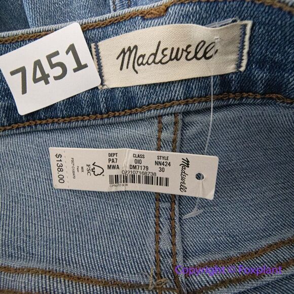 New! Madewell ‎ Kick Out Crop Jeans mather wash, size 30 - Picture 12 of 15